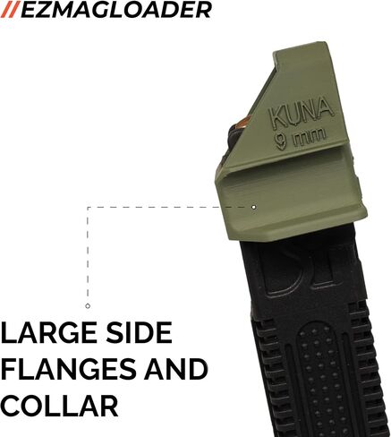 EZMAGLOADER Magazine Loader for the Springfield KUNA 9mm - Easy Pain Free Loading - Comfortable Grip - Speed Loader Accessories - Large Flanges for Thumb Relief in Kuwait