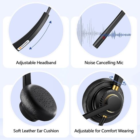 Arama Phone Headset for Office Phones for Polycom & Other IP Phones(A800S1) in Kuwait