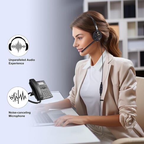 Arama Phone Headset for Office Phones for Polycom & Other IP Phones(A800S1) in Kuwait