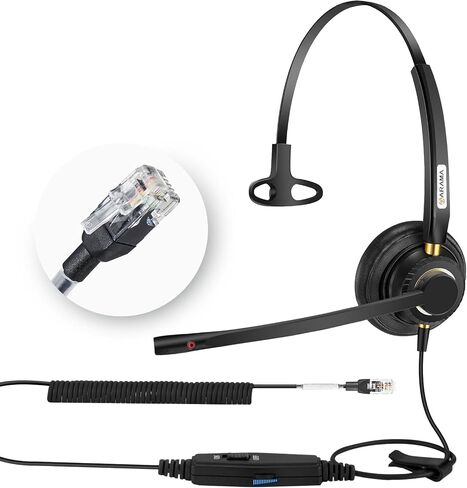 Arama Phone Headset for Office Phones for Polycom & Other IP Phones(A800S1) in Kuwait