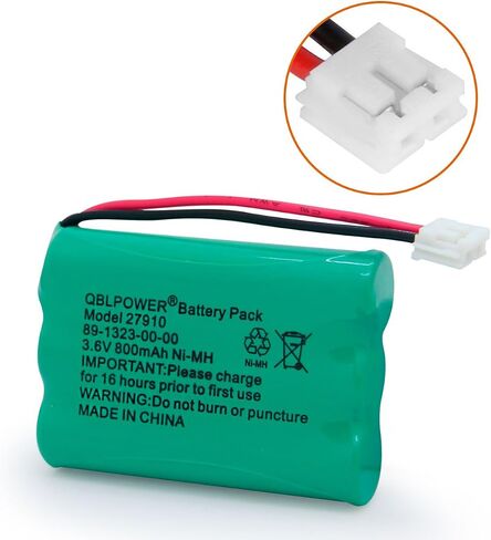 27910 Cordless Phone Battery Rechargeable Compatible with Vtech 89-1323-00-00 AT&T E1112 E2801 TL72108 Motorola SD-7501 RadioShack 23-959 Cordless Handsets 3.6V(Pack of 2) in Saudi Arabia