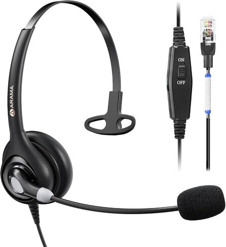 Arama Telephone Headsets for Yealink Phones, RJ9 Office Wired Headset in Kuwait
