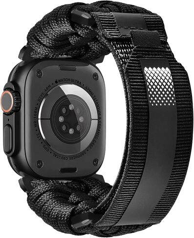 CAGOS Rugged Nylon Apple Watch Ultra 3/Ultra 2 Band for Men 49mm 46mm 45mm 44mm 42mm, Breathable Braided Nylon Strap Sport Loop Adjustable Wristbands for iWatch Bands Series 11 10 9 8 7 6 5 4 3 2 1 SE Ultra in Saudi Arabia