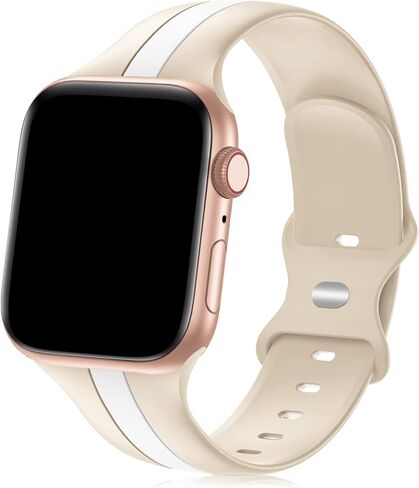 حزام رياضي مصمم متوافق مع Apple Watch iWatch Bands 38 مم 40 مم 41 مم 42 مم 44 مم 45 مم 49 مم للرجال والنساء، أساور معصم من السيليكون الناعم لسلسلة ساعات Apple 11/10/9/8/7/6/5/4/3/2/1/se/Ultra (A-Green Red، 44/45/46/49/42 مم (السلسلة 3 2 1)) in Kuwait