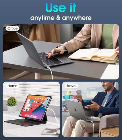 Mac Book Pro Charger - 100W GaN USB C Laptop Charger Compatible with MacBook Pro/Air 16, 15, 14, 13 Inch, MacBook M1 M2 M3 M4 M5, iPad Pro/Air and All Type C Device, Type C to C Fast Charger in Kuwait