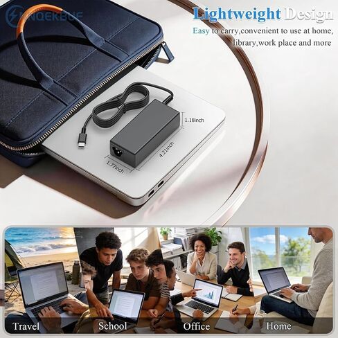 شاحن الكمبيوتر المحمول 65 واط USB C محول الطاقة متوافق مع Dell Chromebook 3100 3110 5190 5300 3300 3380 3400 3500 Latitude 5400 5420 5430 5440 5520 5530 5540 7340 7420 7430 7440 7480 7490 3340 3440 3540 in Kuwait