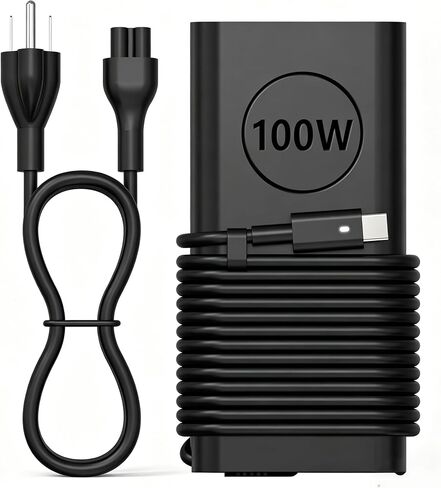 130W 4.5mm Round Tip AC Adapter Laptop Charger Compatible with Dell XPS 15 7590 9530 9550 9560 9570 OptiPlex 3050 7010 7020 7050 5060 5450 9020 Inspiron Precision 5510 5520 5530 5540 Power cord in Kuwait