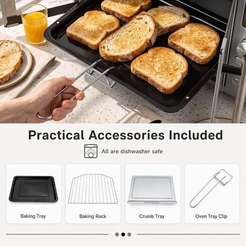 25L/26.4 QT Air Fryer Toaster Oven w/Dual French Doors in Kuwait