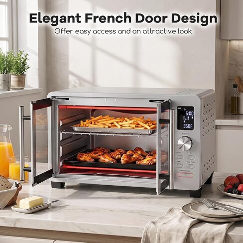 25L/26.4 QT Air Fryer Toaster Oven w/Dual French Doors in Kuwait
