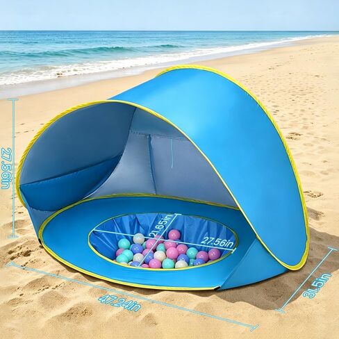 Baby Beach Tent, Pop Up Beach Tent Sun Shade for Beach, Portable Shade Pool UV Protection Sun Shelter forTravel,Beach,Camping,Indoor in Saudi Arabia