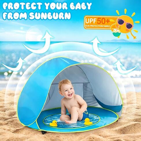 Baby Beach Tent, Pop Up Beach Tent Sun Shade for Beach, Portable Shade Pool UV Protection Sun Shelter forTravel,Beach,Camping,Indoor in Saudi Arabia