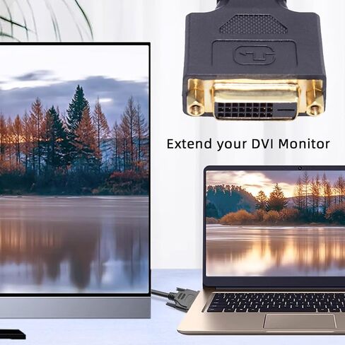 xiwai DVI 24+1 Male to Female Extension Cable 1.64FT/50cm, DVI-D Dual Link Digital Video for Monitor Graphics Card in Saudi Arabia