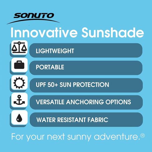 Beach Tent Shade Canopy UPF50+Protection & Windproof Pop Up Beach Shelter Tent with 2 Stability Poles 4 Sandbags for Family, Travel & Camping, Easy Setup in Saudi Arabia