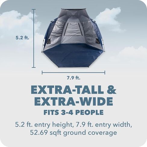 Sport-Brella Suncave UPF 50+ Sun and Rain Canopy for Camping, Beach and Sports Events in Kuwait