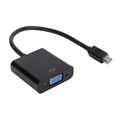 Limen 5.91 Inch Black ABS Housing Mini DP to VGA Adapter Plug and Play Converter Cable Portable Signal Adapter for Laptop ThinkPad PC and Projector in Saudi Arabia