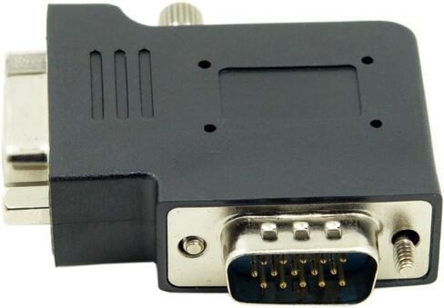 chenyang Vertical Flat Left Angled 90 Degree VGA SVGA Male to Female Extension Adapter Black in Saudi Arabia