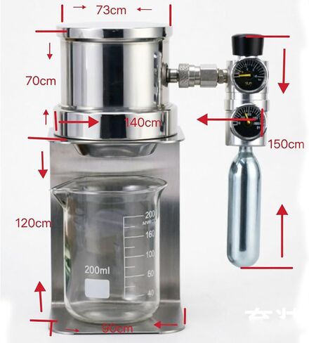 Pneumatic Espresso Coffee Machine, Manual Air Pressure Coffee Maker with Pressure Gauge and Pressure Relief Valve, Stainless Steel Material, Detachable Portable Design for Home, Travel, Camping in Saudi Arabia