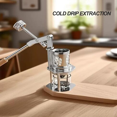 58mm Pneumatic Coffee Machine, Manual Air Pressure Coffee Maker With Pressure Gauge And Wooden Base, 6-9 Bar Extraction, Stainless Steel Material, Detachable Portable Design For Home, Travel, in Saudi Arabia
