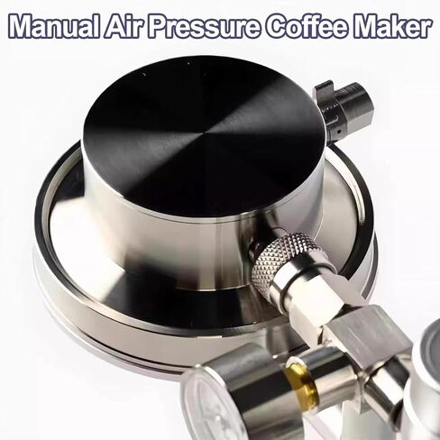 Manual Air Pressure Coffee Maker, Pneumatic Espresso Machine, 16Bar Fast Extraction, Detachable Portable Design, with Pressure Gauge, Stainless Steel, for Home, Travel, Camping(58mm) in Saudi Arabia