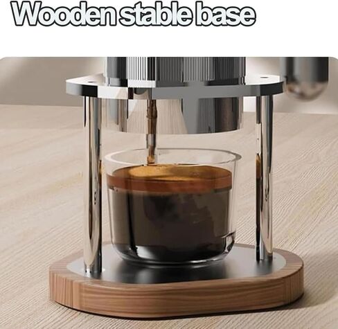 Manual Air Pressure Coffee Maker, Pneumatic Espresso Machine, 16Bar Fast Extraction, Detachable Portable Design, with Pressure Gauge, Stainless Steel, for Home, Travel, Camping(58mm) in Saudi Arabia