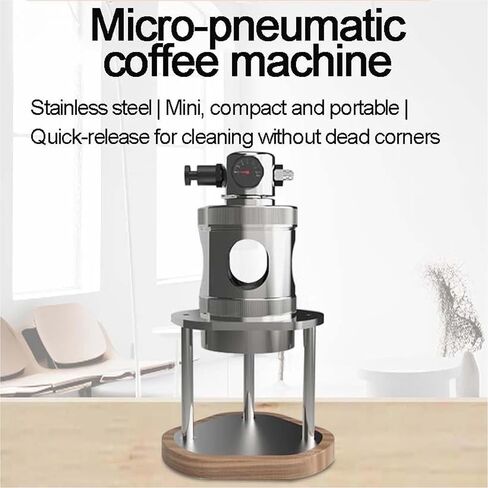 Manual Air Pressure Coffee Maker, Pneumatic Espresso Machine, 16Bar Fast Extraction, Detachable Portable Design, with Pressure Gauge, Stainless Steel, for Home, Travel, Camping(58mm) in Saudi Arabia