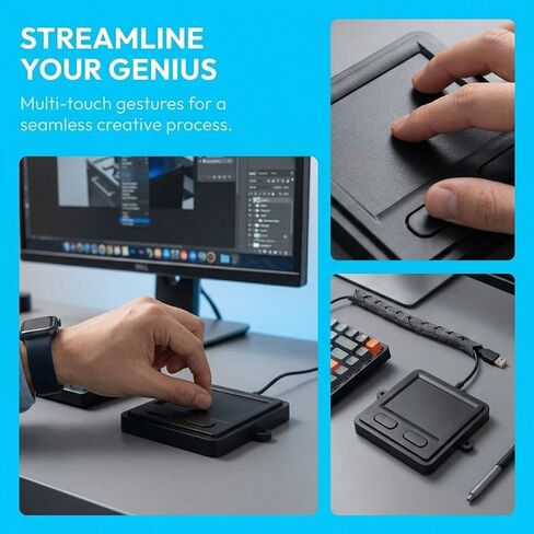 Wired USB Touchpad Mouse – High Sensitivity Multi-Touch Trackpad with Plug & Play, 2 Buttons, Portable for Home/Office/Travel in Saudi Arabia