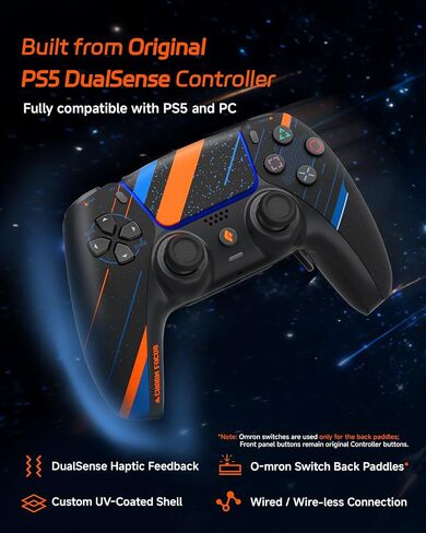 CHARM FOCUS Modified PS5Controller, 4 Remappable Back Paddle for PS5 & PC in Kuwait
