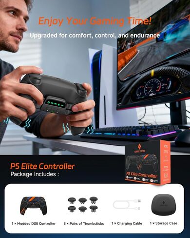 CHARM FOCUS Modified PS5Controller, 4 Remappable Back Paddle for PS5 & PC in Kuwait