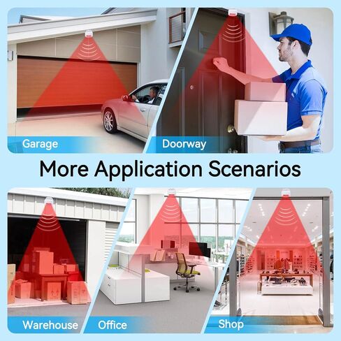 GREENCYCLE Driveway Alarm Wireless Outside, Motion Sensor Waterproof Doorbell, Wireless Motion Sensor Alarm Outdoor, Motion Detector Alarm, Protect Insides Outsides Property (2Receivers 3Sensors) in Saudi Arabia