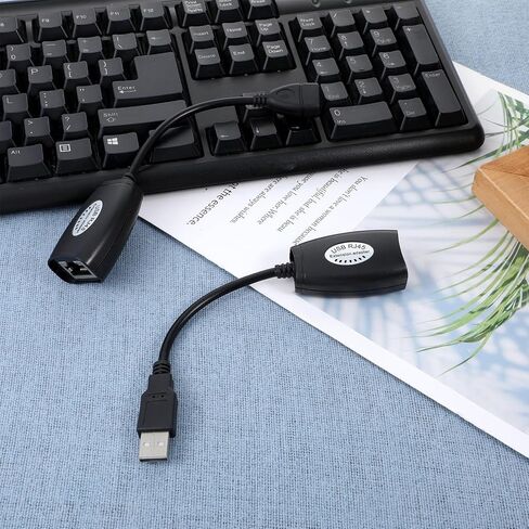 USB-RJ45 Extender, USB to RJ45 Extension Adapter, USB Over Cat6 Cable Extension RJ45 Extender Extensions Cables Connector Adapters Over Cat5/Cat5e/Cat6/Cat7/Cat8-2 Pairs in Saudi Arabia