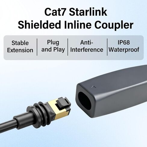 وصلة كابل Starlink للجيل 3 والميني، محول IP68 مقاوم للماء RJ45 بسرعة 10 جيجابت في الثانية in Kuwait