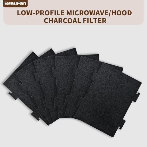6 Pack Activated Charcoal Filters Replacement for Whirlpool & Kitchenaid Over The Range Microwaves KMLS311HS, WML55011HS, YKMLS311HS, YWML75011H, Compare to Part# W11282981 & W11223147 in Saudi Arabia