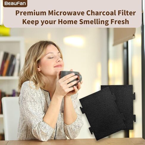 6 Pack Activated Charcoal Filters Replacement for Whirlpool & Kitchenaid Over The Range Microwaves KMLS311HS, WML55011HS, YKMLS311HS, YWML75011H, Compare to Part# W11282981 & W11223147 in Saudi Arabia