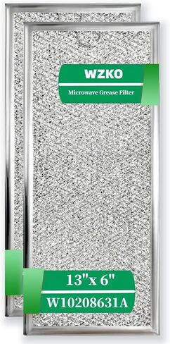 W10208631A Microwave Grease Filter 13" x 6" 2 Pack in Kuwait