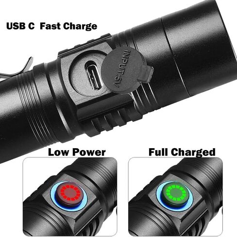 Uv Flashlight for Rocks and Minerals,Gemstones,Uranium Glass,Blood Tracking Black Light for Night Hunting Deer High Power Short Wave/Long Wave 365nm Uv Light (10W with Clip) in Kuwait
