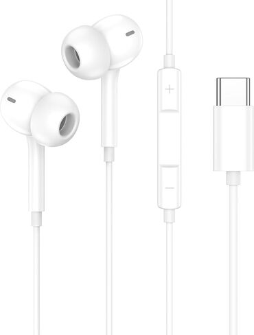 USB C Headphones Wired for iPhone 17/16/15 Pro Max Plus, Type C Earbuds with Microphone & Remote Noise Cancelling Earphones for iPad, Galaxy S25/S24/S23/S22/S21/S20/Ultra Note 10/20, Pixel 7/6/5/4 in Saudi Arabia
