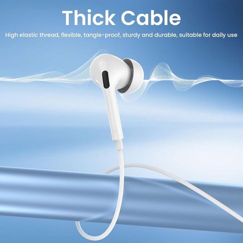 USB C Headphones Wired for iPhone 17/16/15 Pro Max Plus, Type C Earbuds with Microphone & Remote Noise Cancelling Earphones for iPad, Galaxy S25/S24/S23/S22/S21/S20/Ultra Note 10/20, Pixel 7/6/5/4 in Saudi Arabia