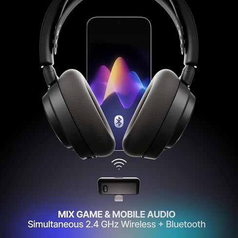 SteelSeries Arctis Nova 7 Wireless Gen 2 Gaming Headset - 2.4GHz and Bluetooth Connectivity - Real-Time App Control, 50+ HR Play, Neodymium Drivers, PC, PS, Switch, Mobile - Black (Renewed) in Kuwait