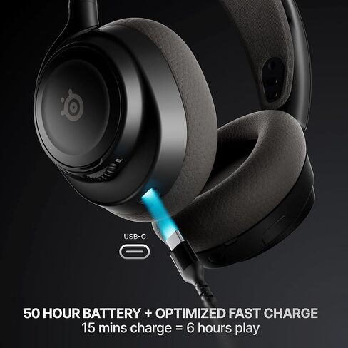 SteelSeries Arctis Nova 7 Wireless Gen 2 Gaming Headset - 2.4GHz and Bluetooth Connectivity - Real-Time App Control, 50+ HR Play, Neodymium Drivers, PC, PS, Switch, Mobile - Black (Renewed) in Kuwait