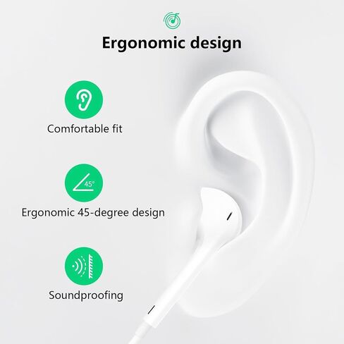 2 Packs USB C Headphones Compatible with iPhone, in-Ear Type C in Saudi Arabia