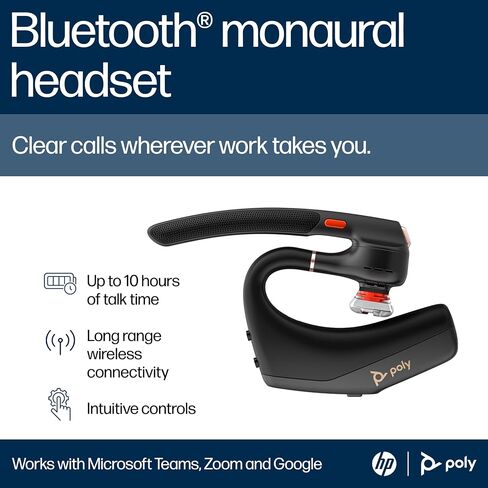 Poly Voyager Legend 50 - Bluetooth Headset - Wireless Headset with Mic - Four Noise-Canceling Mics, AI Noise Block & WindSmart Technology (Renewed) in Saudi Arabia