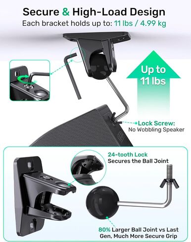 Speaker Ceiling Mount for Satellite Speaker, Tilt and Swivel, 2 Pack in Kuwait