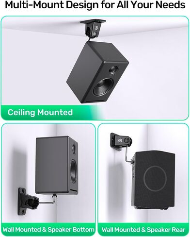 Speaker Ceiling Mount for Satellite Speaker, Tilt and Swivel, 2 Pack in Kuwait