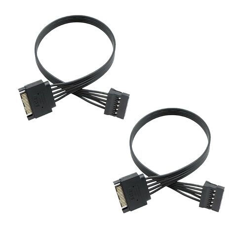 15-pin SATA Power Extension Cable, 22 cm (Approx. 8.66 in), SATA Male-to-Female Cable, SATA Power Extension Cable (2-Pack) in Saudi Arabia