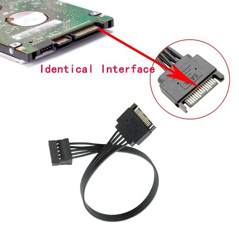 15-pin SATA Power Extension Cable, 22 cm (Approx. 8.66 in), SATA Male-to-Female Cable, SATA Power Extension Cable (2-Pack) in Saudi Arabia