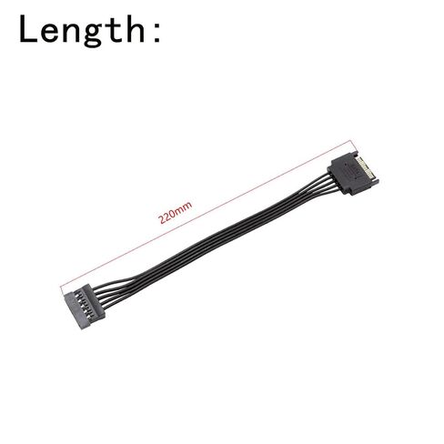 15-pin SATA Power Extension Cable, 22 cm (Approx. 8.66 in), SATA Male-to-Female Cable, SATA Power Extension Cable (2-Pack) in Saudi Arabia