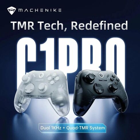 جهاز تحكم Machenike G1Pro للكمبيوتر الشخصي مع عصا تحكم TMR، وحدة تحكم ألعاب لاسلكية 1000 هرتز للكمبيوتر الشخصي، جيروسكوب، منصة متعددة لنظام التشغيل Windows/Android/iOS/Switch2 in Kuwait