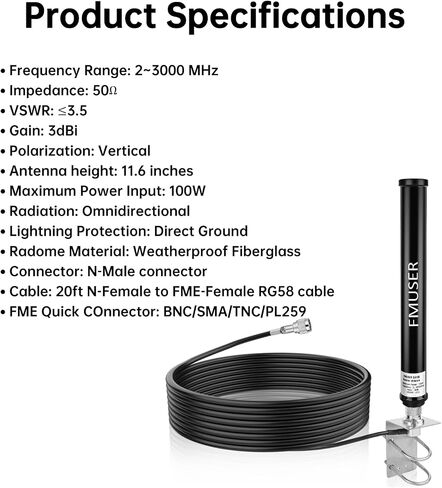 SA100 Fiberglass Wideband SDR Scanner Antenna in Saudi Arabia
