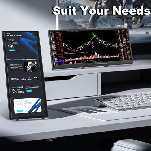 12.3 Inch Touchscreen Secondary Monitor, IPS Stretched Bar LCD Travel in Saudi Arabia