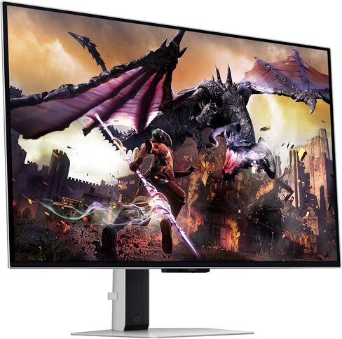 Samsung 32" Odyssey OLED G8 (G80SD) Series 4K UHD Smart Gaming Monitor w QD-OLED, 240Hz 0.03ms, G-Sync Compatible, Glare-Free Display, Sleek Metal Design, LS32DG800SNXZA, 3 Yr Warranty in Saudi Arabia